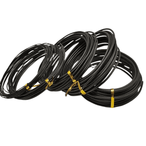 Pack 5 rollos de alambre de aluminio para bonsái (negro) - Hanasu Bonsai